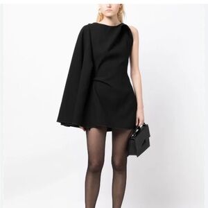 Brand New Matisevski Black Prefix Cape Sleeve Dress